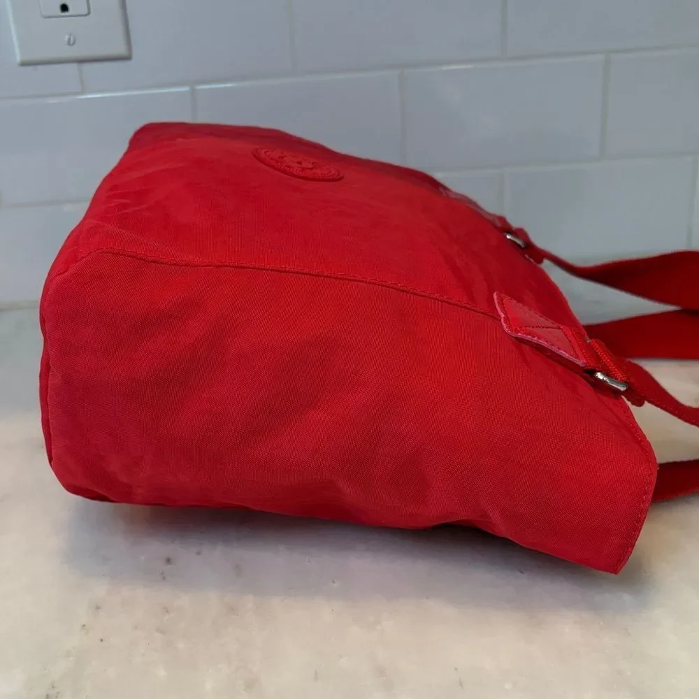 Kipling Bag Purse Handbag  Nicolas medium size red nylon Pocketbook